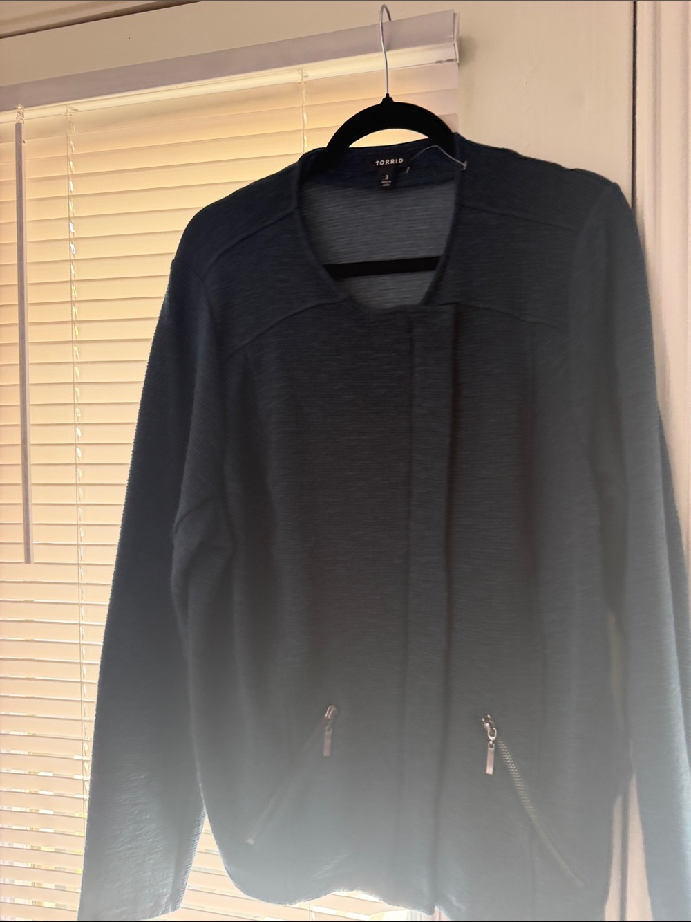 torrid Women's Teal Knit Zip Jacket